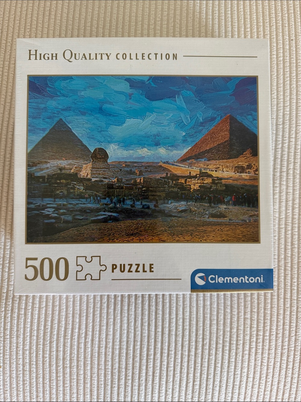 500-Piece Pyramid & Sphinx Puzzle - Blue and Brown
